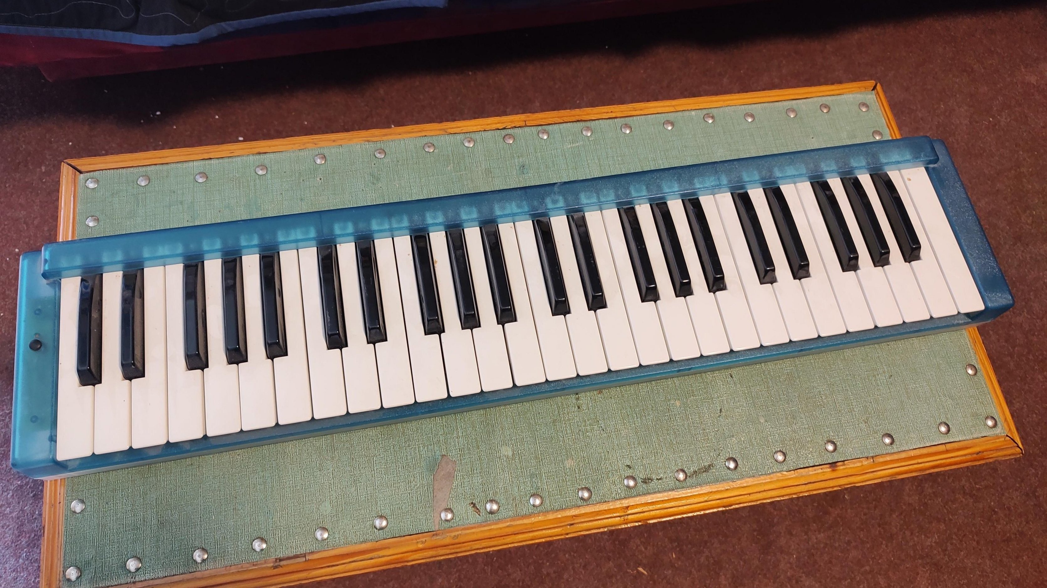 the blue keyboard itself